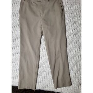 Lauren Ralph Lauren Total Comfort Mens Dress Pants Tan Khaki Flat Front 35x31